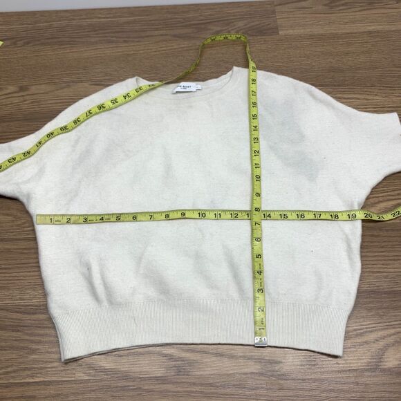 The Reset R Label Womens Sweater Size Large Cream Wool Dolman Sleeve Minimalist - Picture 5 of 10